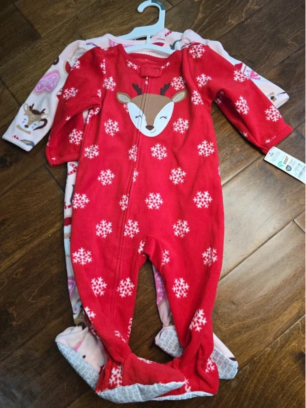 12m brand new fleece, christmas pajamas from carter's item 507G8